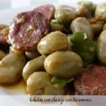 broad beans with chorizo ​​with thermomix