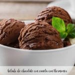 Chocolate ice cream with cinnamon with thermomix