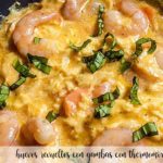 Scrambled eggs with prawns with Thermomix