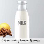 milk with lemon and cinnamon with thermomix