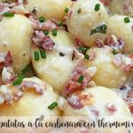 Potatoes carbonara with thermomix