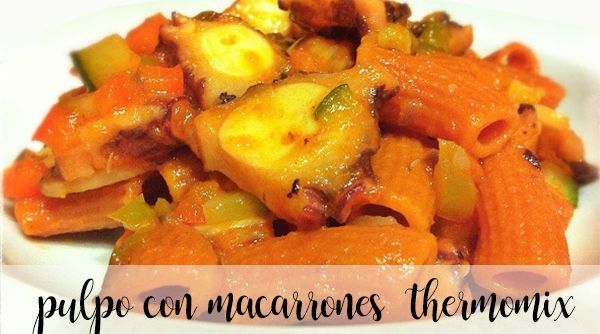 Octopus with macaroni with thermomix