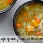 Quinoa and vegetable soup with Thermomix