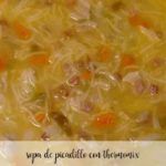 Picadillo soup and leeks with Thermomix