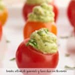 Tomatoes stuffed with guacamole and hard-boiled egg with Thermomix