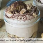 small glasses of cheesecake with Nutella and Cookies with thermomix