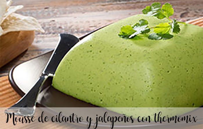 Cilantro and jalapeño mousse with thermomix