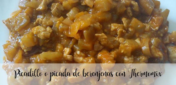 Picadillo or minced aubergines with Thermomix