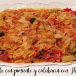 Cabbage with pepper and zucchini with Thermomix