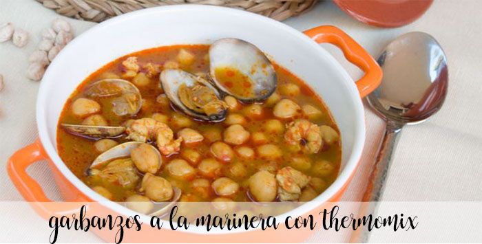 Chickpeas a la marinera with Thermomix