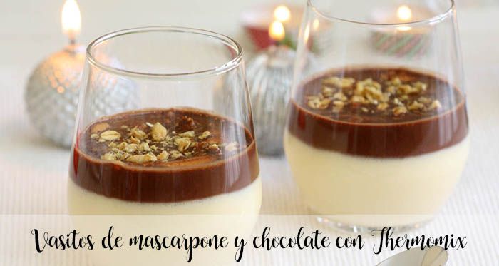 Mascarpone and chocolate cups with Thermomix