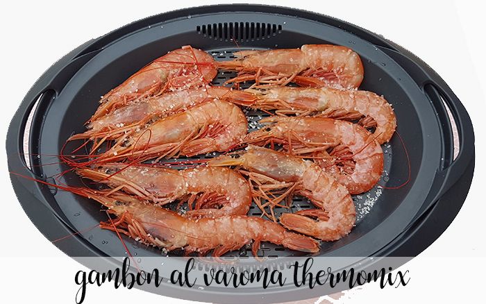 Grilled shrimp in Varoma