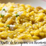 Aubergine risotto with thermomix