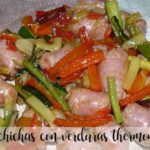 Sausages with vegetables with thermomix