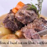 Laurel cheeks with white wine with thermomix