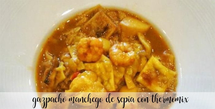 Manchego cuttlefish gazpacho with thermomix