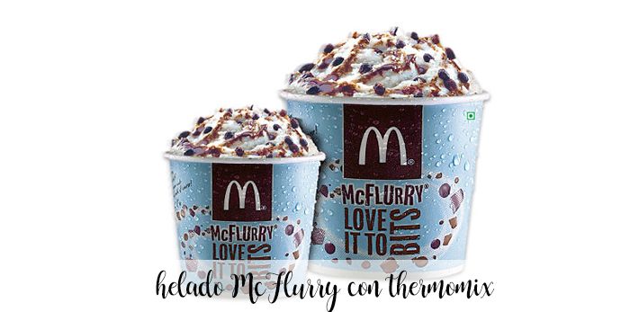 Homemade MCdonalds MCFlurry ice cream with thermomix