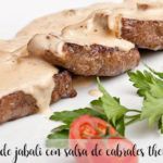 Wild boar loin with Cabrales cheese with Thermomix