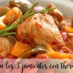 Chicken with three peppers with Thermomix