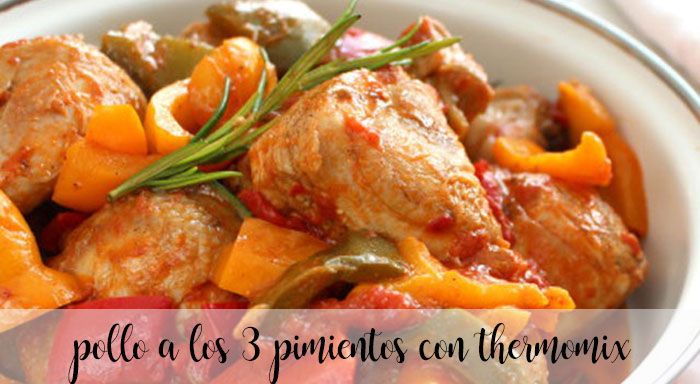 Chicken with three peppers with Thermomix