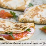 Crêpes with smoked salmon and cream cheese with Thermomix