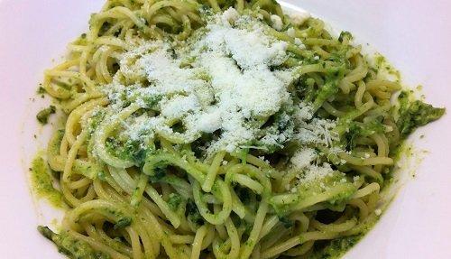 Spinach spaghetti recipe in the Thermomix