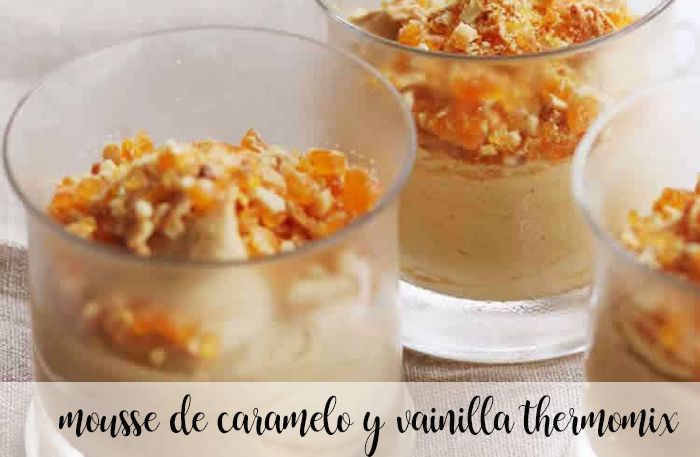 Caramel and vanilla mousse with Thermomix