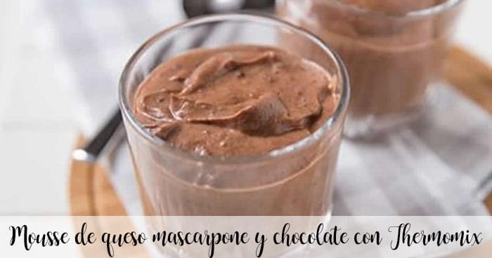 Mascarpone cheese and chocolate mousse with Thermomix