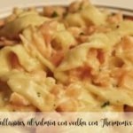 Salmon noodles with vodka with Thermomix