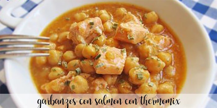 Chickpeas with salmon with Thermomix