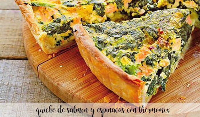 Salmon and spinach quiche with thermomix