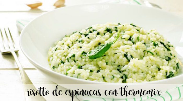 Spinach risotto with thermomix