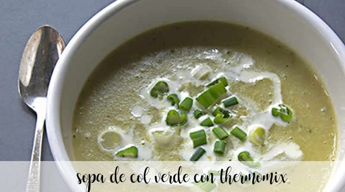 green cabbage soup with thermomix