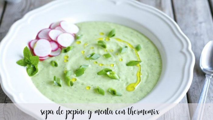 cucumber and mint soup with thermomix
