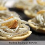 eel tartlets with garlic and smoked salmon with thermomix