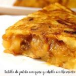 Onion and cheese omelette with Thermomix
