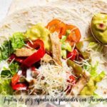 Swordfish fajitas with peppers with Thermomix