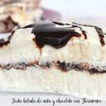 Frozen cream and chocolate cake with Thermomix