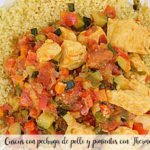 Couscous with chicken breast and peppers with Thermomix