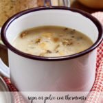 Powdered soup with thermomix