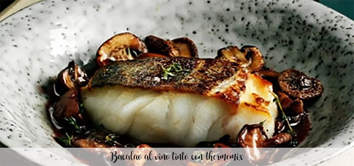 Cod in red wine with thermomix