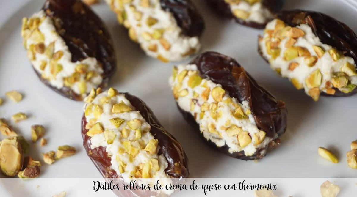 Dates stuffed with cream cheese with thermomix