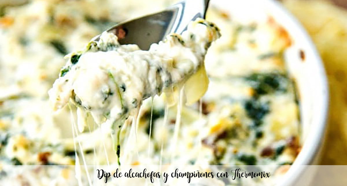 Artichoke and mushroom dip with Thermomix