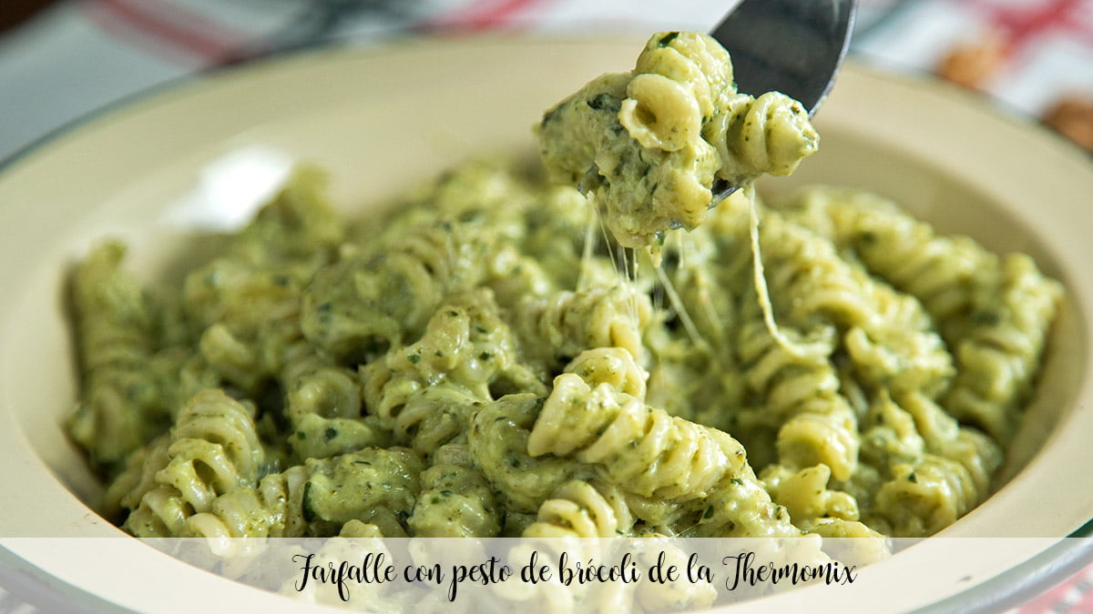 Farfalle with broccoli pesto from the Thermomix