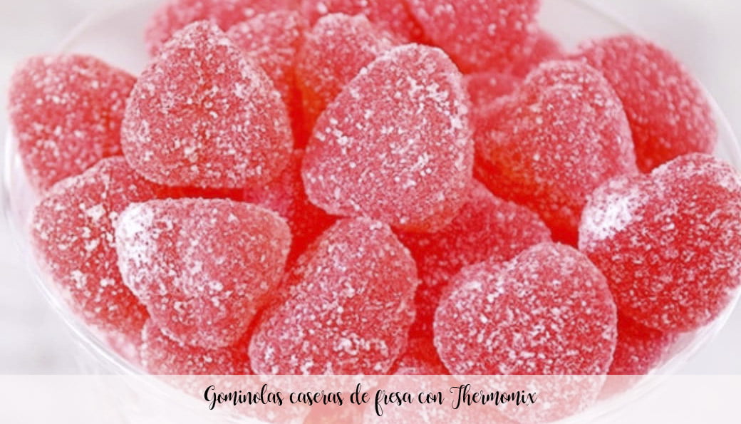 Homemade strawberry jellies with Thermomix