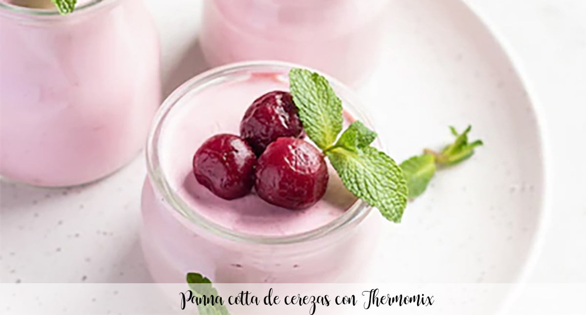 Cherry panna cotta with Thermomix