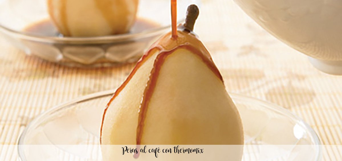 Pears in coffee with thermomix