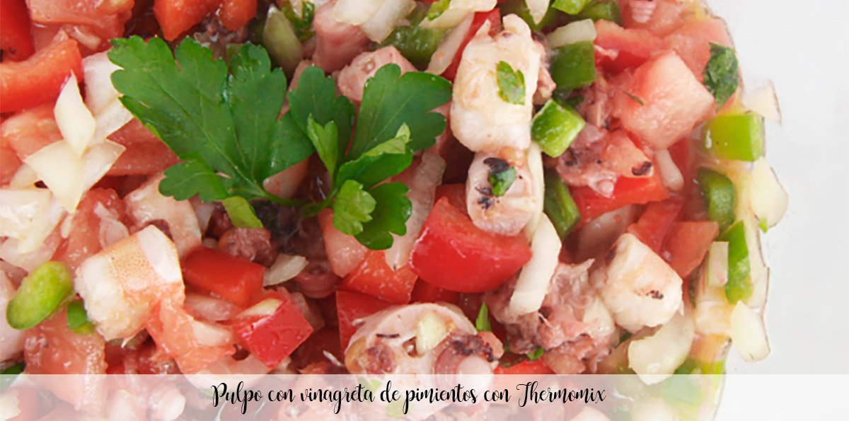 Octopus with pepper vinaigrette with Thermomix