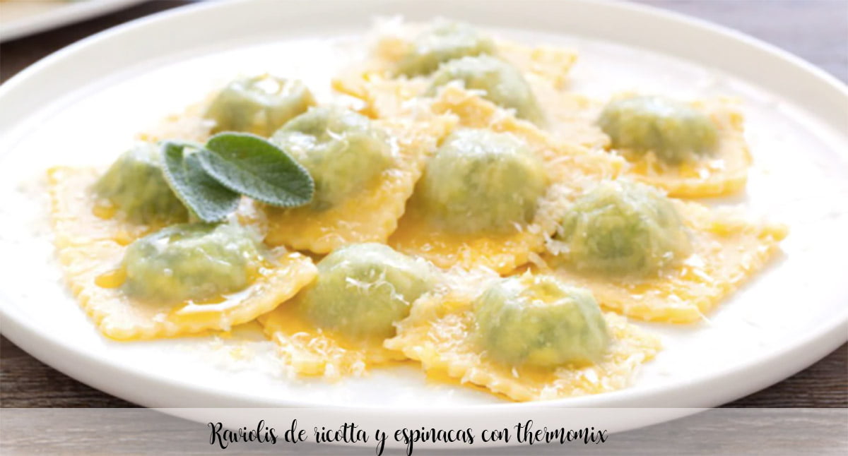 Ricotta and spinach ravioli with thermomix