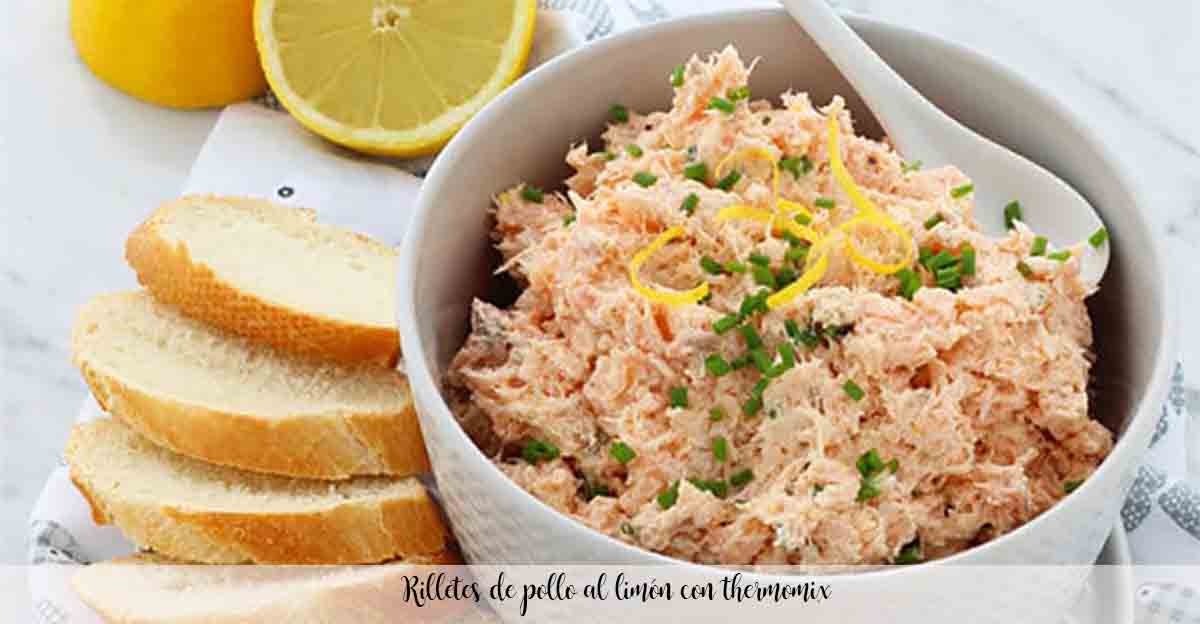 Lemon chicken rillettes with thermomix
